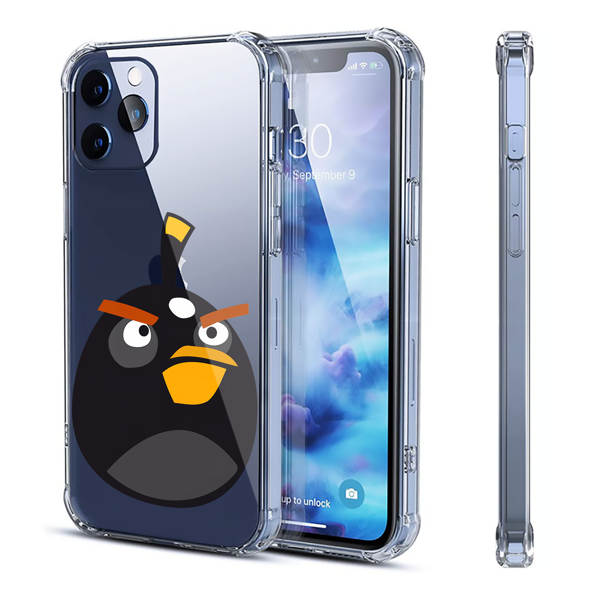 （画像用） Angry Birds アングリーバード 【iPhone 12シリーズ対応】透明スマホケース（クリアソフトケース）